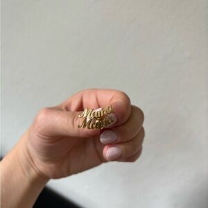 18k Yellow Gold Plated “MAMA” earrings.